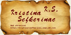 Kristina Sefkerinac vizit kartica